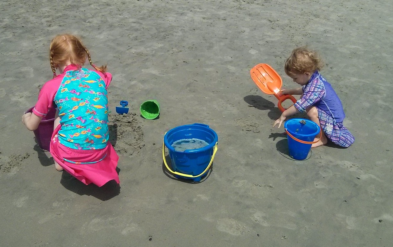 kids on beach